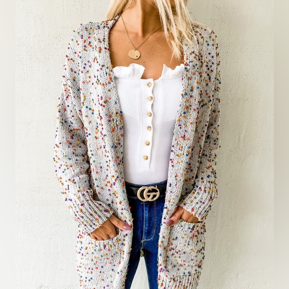 Speckled Confetti Oversized Cardigan - Picture 1 of 5